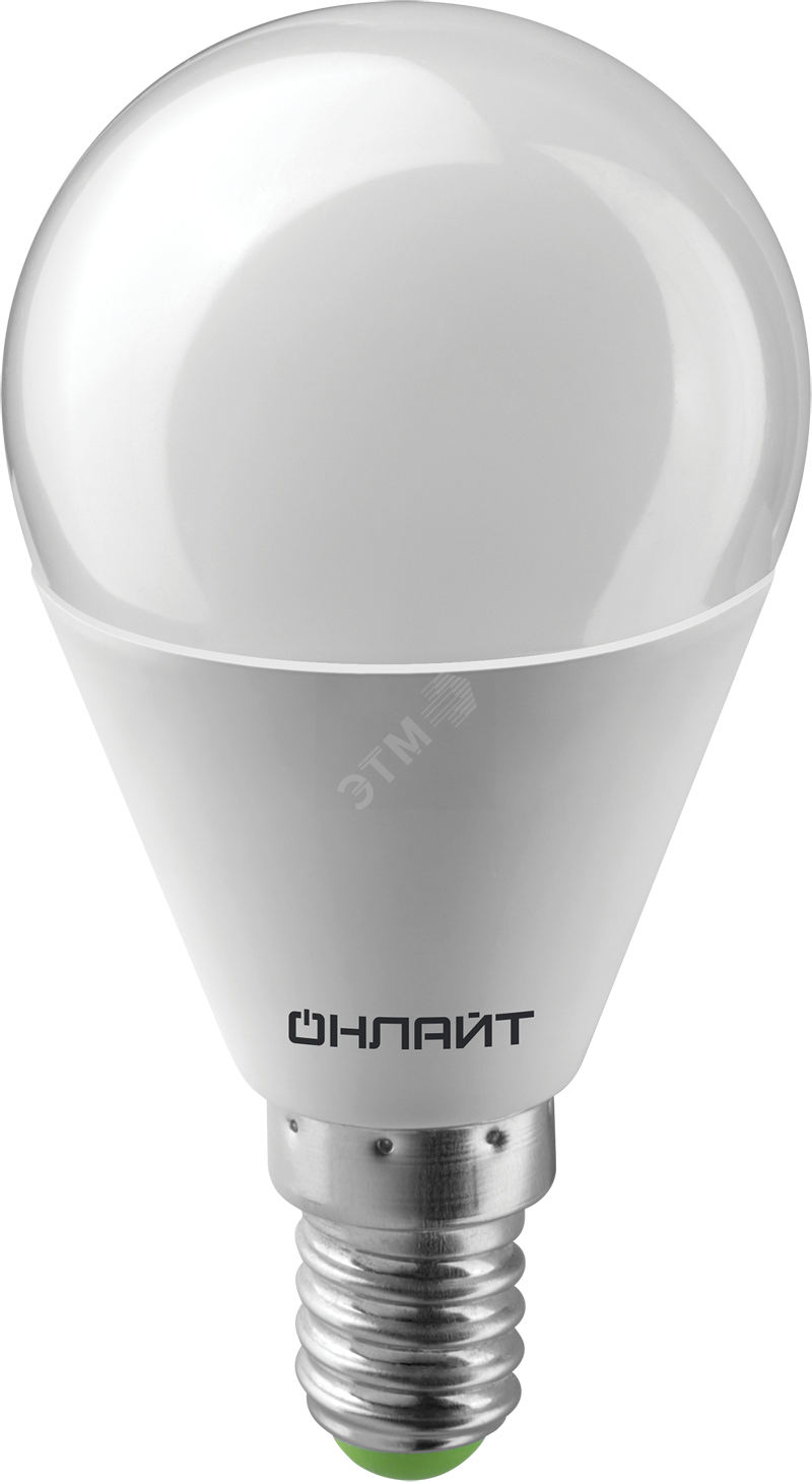 Лампа светодиодная LED 10вт Е14 белый матовый шар 61966 OLL-G45 ОНЛАЙТ