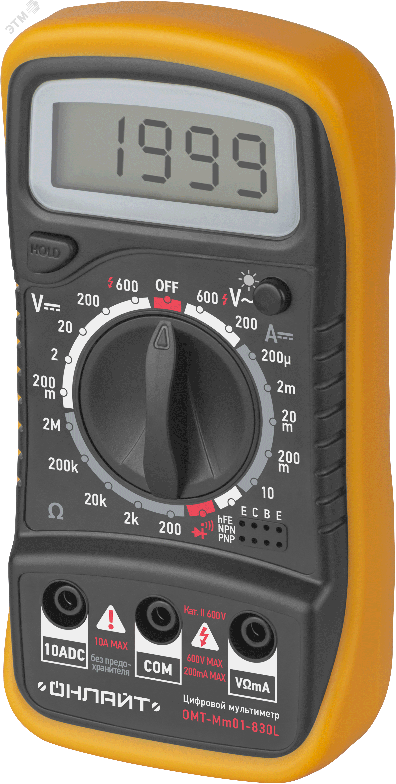 Изображение товара Мультиметр ОНЛАЙТ 90 080 ОMT-мм01-830L (830L) (шт)