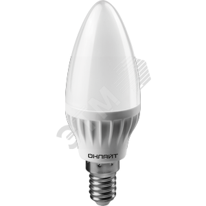 Лампа светодиодная LED 6вт Е14 дневной матовая свеча