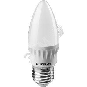 Лампа светодиодная LED 8вт Е27 дневной матовая свеча 61130 OLL-C37 ОНЛАЙТ