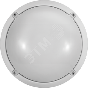 Светильник светодиодный ДБП-7w 6500К 520Лм круглый пластиковый IP65 белый