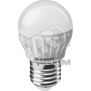Лампа светодиодная LED 6вт E27 теплый матовый шар