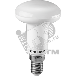 Лампа светодиодная LED зеркальная 5вт E14 R50 теплый 71651 ОLL-R50 ОНЛАЙТ