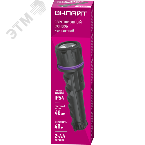 Изображение товара Фонарь светодиодный OPT-R01-2AA компактный 1LED, 0.5 Вт (шт)