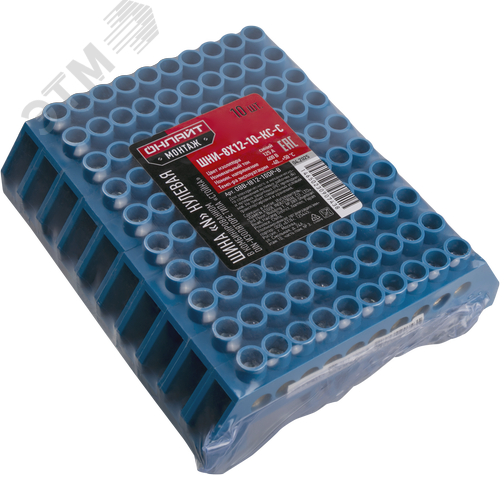 Шина «N» нулевая в комбинированном DIN-изоляторе типа «Стойка» синий OBB-I812-10DP-B - фото 2