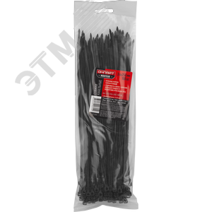 Хомут 250х3,6 мм нейлон черный ОНЛАЙТ (100 шт в упак) - фото 2