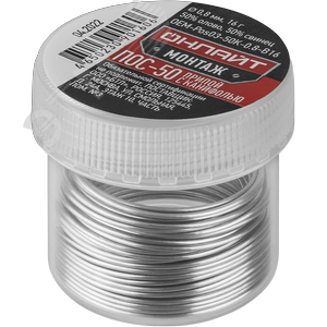 Припой ОНЛАЙТ OEM-Pos03-50K-0.8-B16 (банка, 0.8мм, 16г) - фото 1