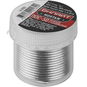 Припой ОНЛАЙТ OEM-Pos03-50K-1.5-B16 (банка, 1.5мм, 16г) - фото 1