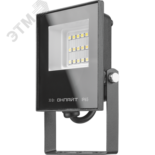 Прожектор светодиодный ДО-30w OFL-03-30-6.5K-BL-IP65-LED - фото 2
