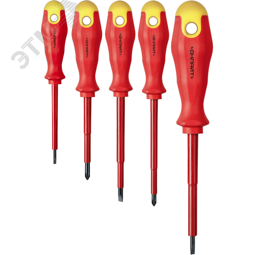 Изображение товара Набор отверток диэлектрических, 5 предметов (шт)