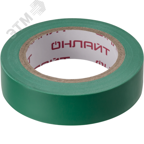 Изображение товара Изолента ПВХ зеленая 15мм 10м ОНЛАЙТ OIT-B15-10/G (шт)