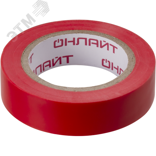 Изображение товара Изолента ПВХ красная 15мм 10м ОНЛАЙТ OIT-B15-10/R (шт)