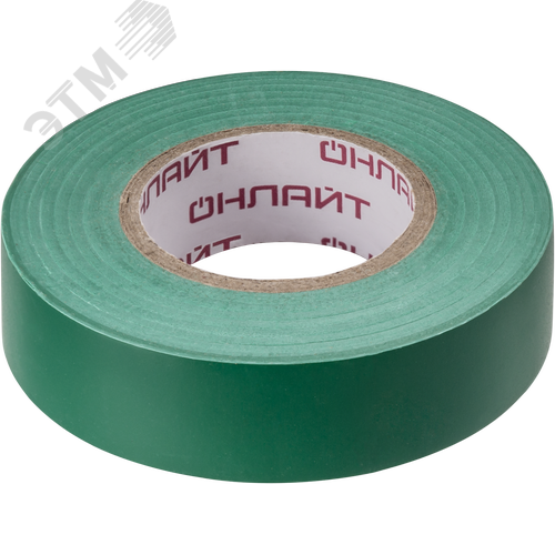 Изображение товара Изолента ПВХ зеленая 19мм 20м ОНЛАЙТ OIT-B19-20/G (шт)