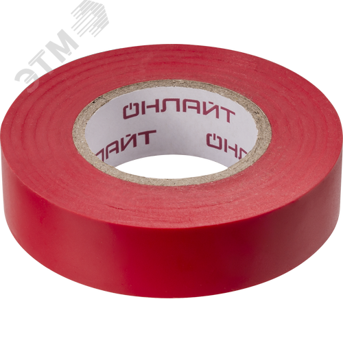 Изображение товара Изолента ПВХ красная 19мм 20м ОНЛАЙТ OIT-B19-20/R (шт)