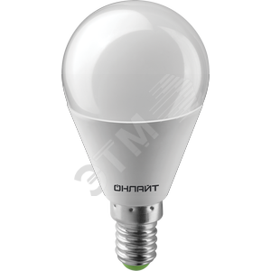 Лампа светодиодная LED 10вт Е14 теплый матовый шар