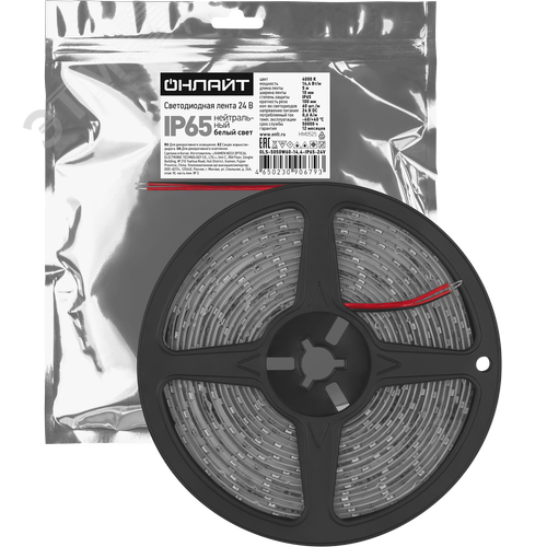 Изображение товара Лента светодиодная 14.4Вт/м 24В 4000К IP65 60 LED/м OLS-5050 5м (шт)