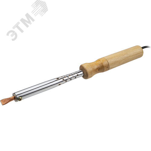 Паяльник ОНЛАЙТ 80 845 OSE-Pes01-80W-CP (дерево, клин прямой) - фото 2