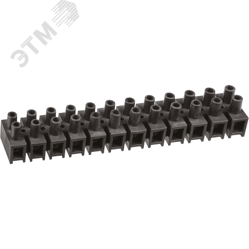 Колодка клеммная винтовая КЗВ-80 полипропилен черный OTB-HPP-S12-80-BL - фото 1