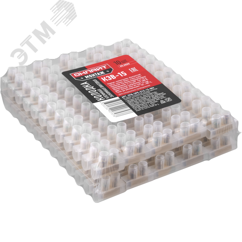 Колодка клеммная винтовая КЗВ-15 полиэтилен белый OTB-UPE-S12-15-WH - фото 2