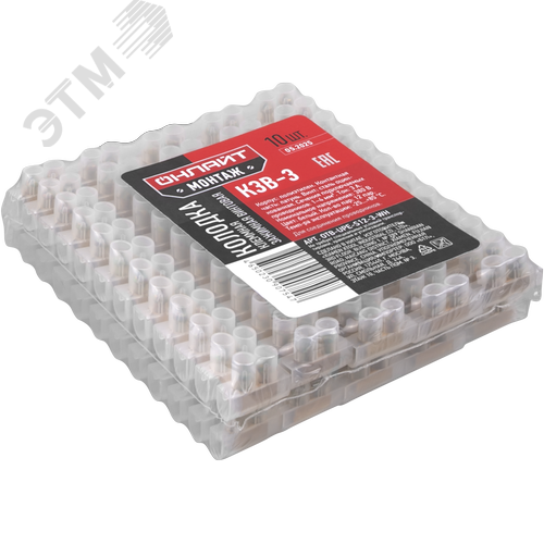 Колодка клеммная винтовая КЗВ-3 полиэтилен белый OTB-UPE-S12-3-WH - фото 2