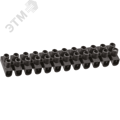 Колодка клеммная винтовая КЗВ-10 полипропилен черный OTB-UPP-S12-10-BL - фото 1