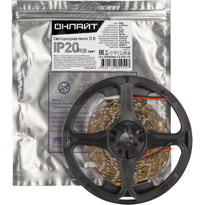 Изображение товара Лента светодиодная 4.8Вт/м 12В RGB IP20 60LED/м OLS-2835 5м (шт)