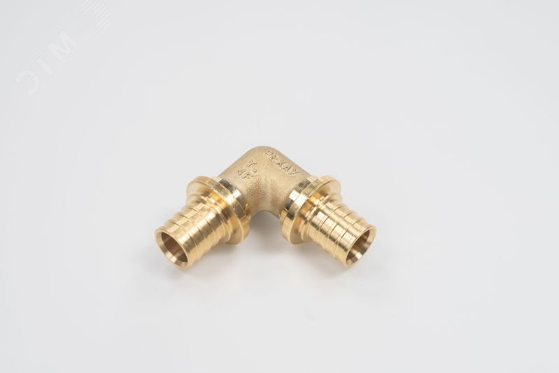 Изображение товара Угольник 25 90 град аксиальный латунь DZR РЕХАУ для водоснабжения и отопления