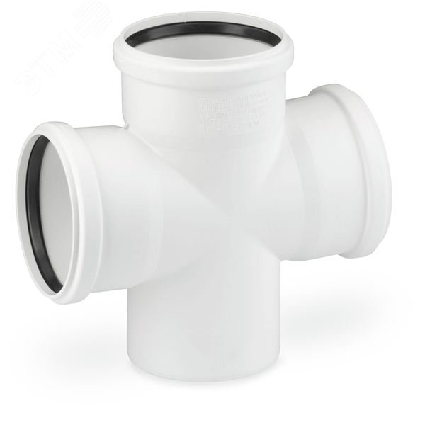 Изображение товара Крестовина для канализационных систем RAUPIANO 87 град 110х110х110