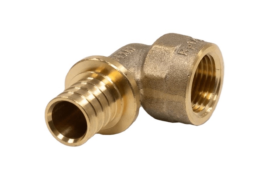 Угольник 16х1/2'ВР переходной с внутренней резьбой, аксиальный, латунь DZR