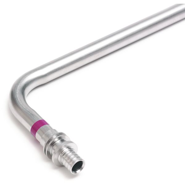 Трубка из нержавеющей стали для подключения радиа ора Г-образная 16/500