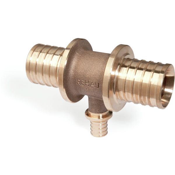 Тройник 25х20х25 переходной, аксиальный, бронза