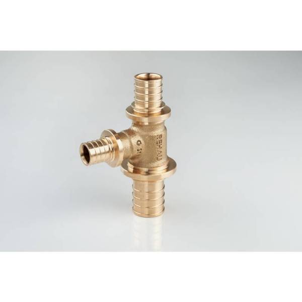 Тройник 25х16х16 переходной, аксиальный, бронза