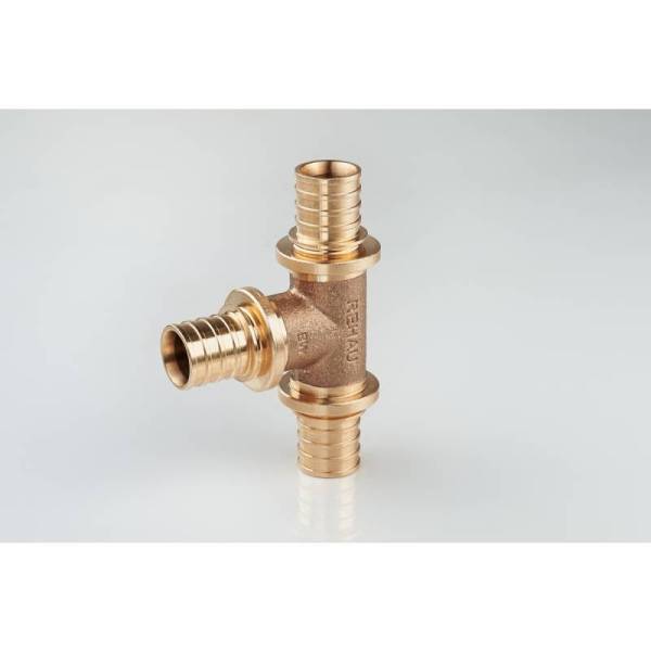 Тройник 32х25х32 переходной, аксиальный, бронза