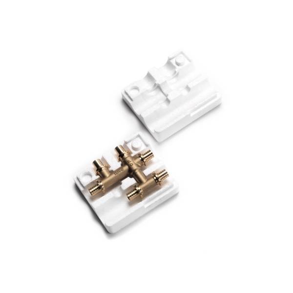 Крестовина 20х16х20 переход трубы над трубой, латунь