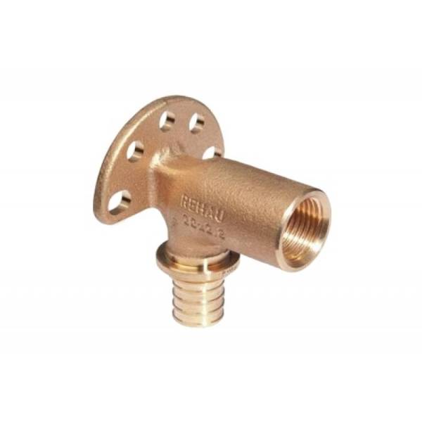 Угольник 20х1/2'ВР переходной с внутренней резьбой, водорозетка, аксиальный, бронза