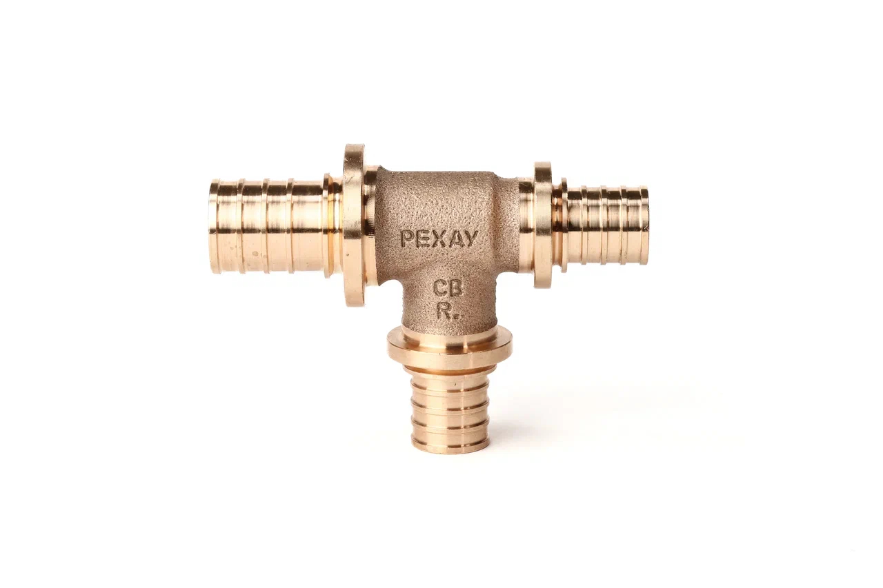 Тройник 25х20х16 переходной, аксиальный, бронза