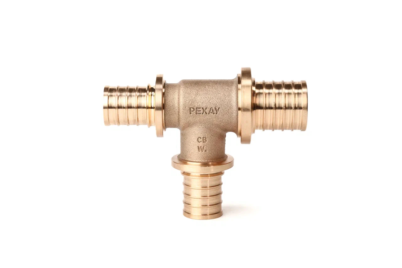 Тройник 20х25х20 переходной, аксиальный, бронза