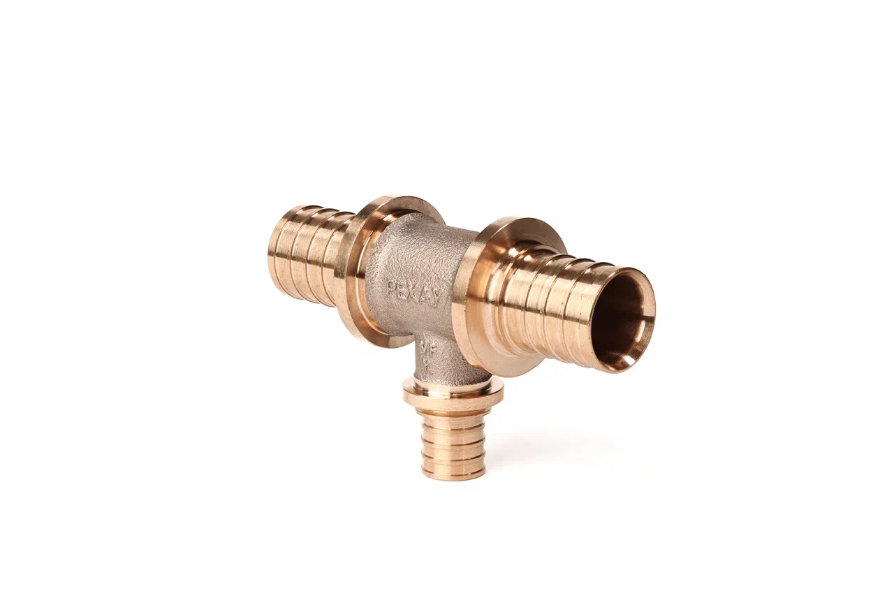 Тройник 25х20х25 переходной, аксиальный, бронза