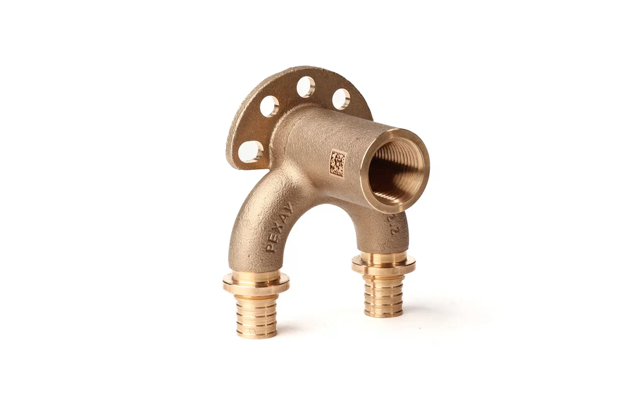 Угольник 16х1/2'ВР проточный с внутренней резьбой, водорозетка, аксиальный, длинный, бронза