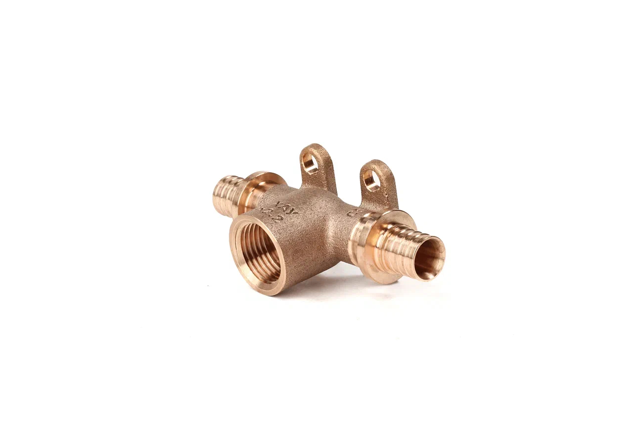 Тройник 16х1/2'Вх16 переходной с внутренней резьбой, водоразетка, аксиальный, бронза