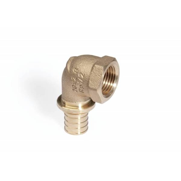 Угольник 20х3/4'ВР переходной с внутренней резьбой, аксиальный, бронза