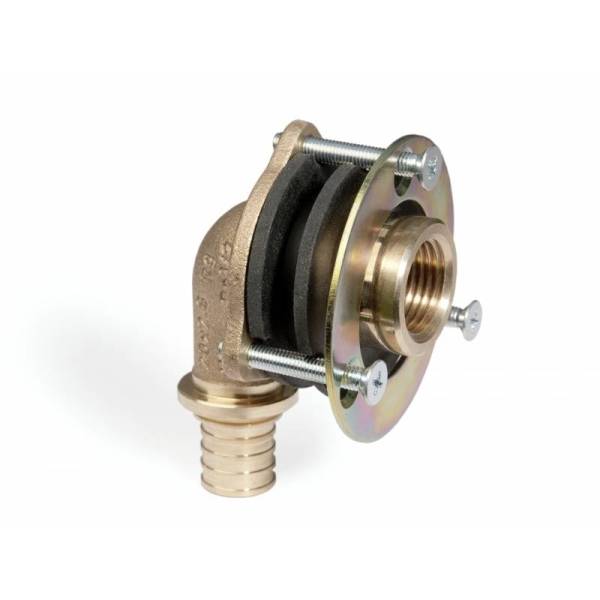 Угольник 16x1/2X28 переходной с внутренней резьбой, для гипсокартонных плит, аксиальный, бронза