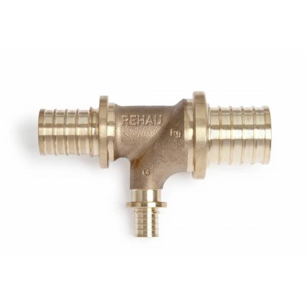 Тройник 40х16х32 переходной, аксиальный, бронза