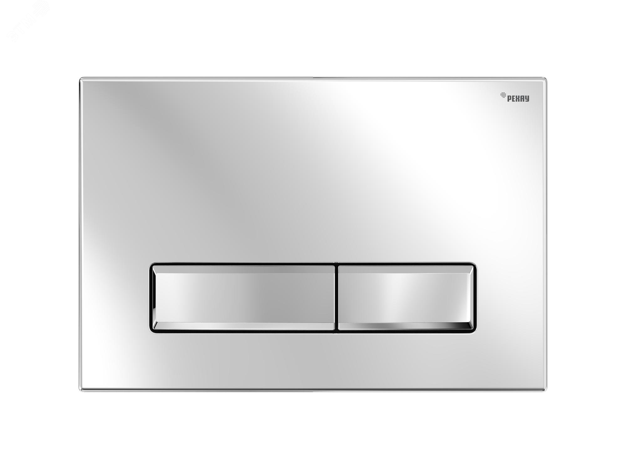 Изображение товара Панель смыва NOVA LONG 001 с прямоугольными клавишами, пластик, хром, глянцевый (шт)