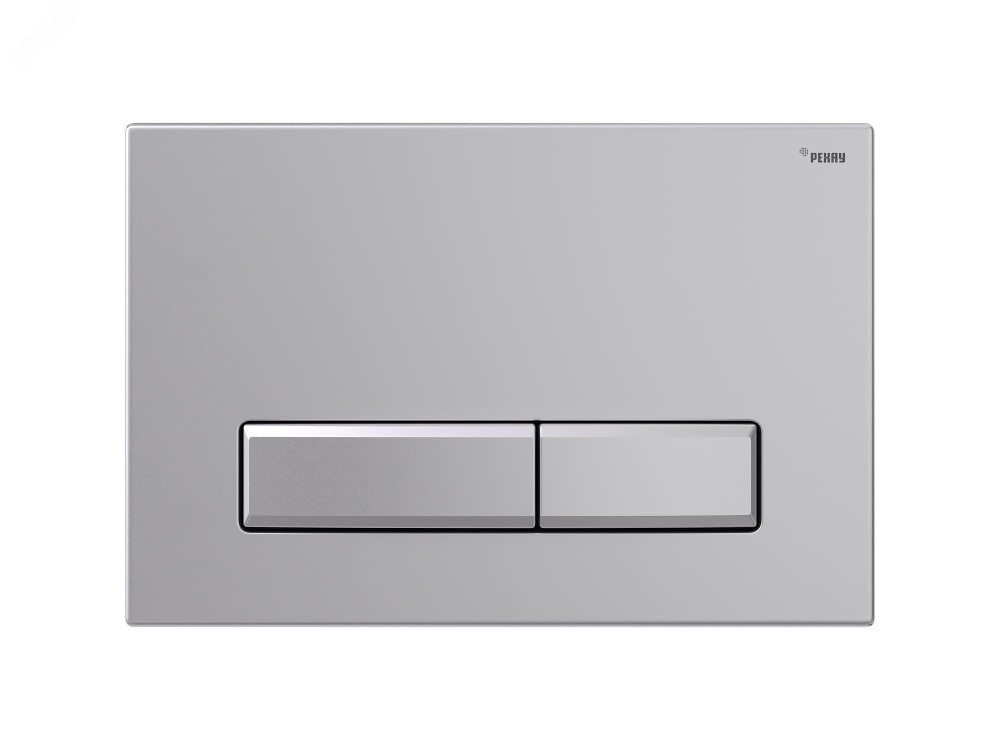 Изображение товара Панель смыва NOVA LONG 001 с прямоугольными клавишами серебристая