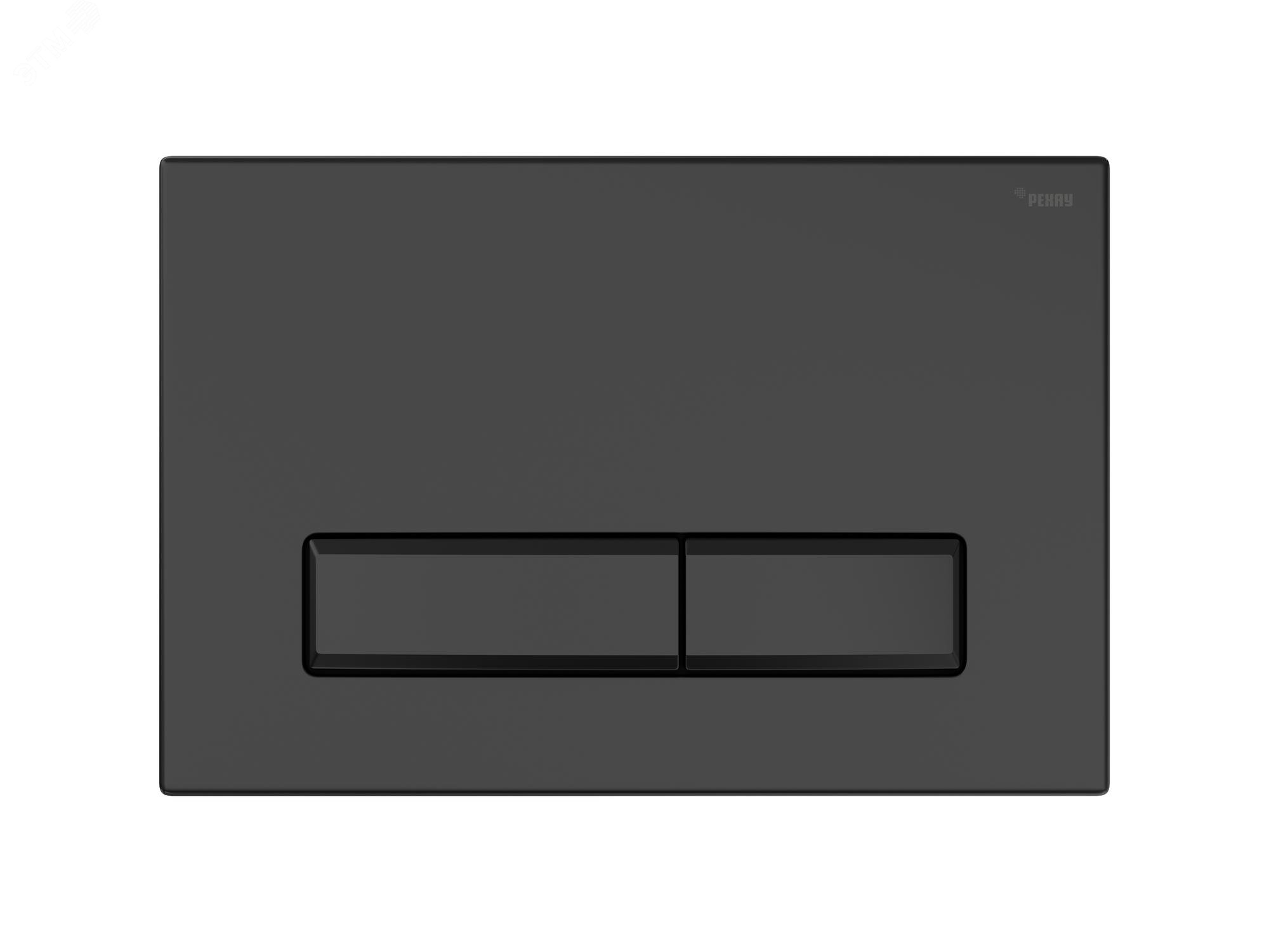 Изображение товара Панель смыва NOVA LONG 001 с 2 кнопками из пластика черный матовый