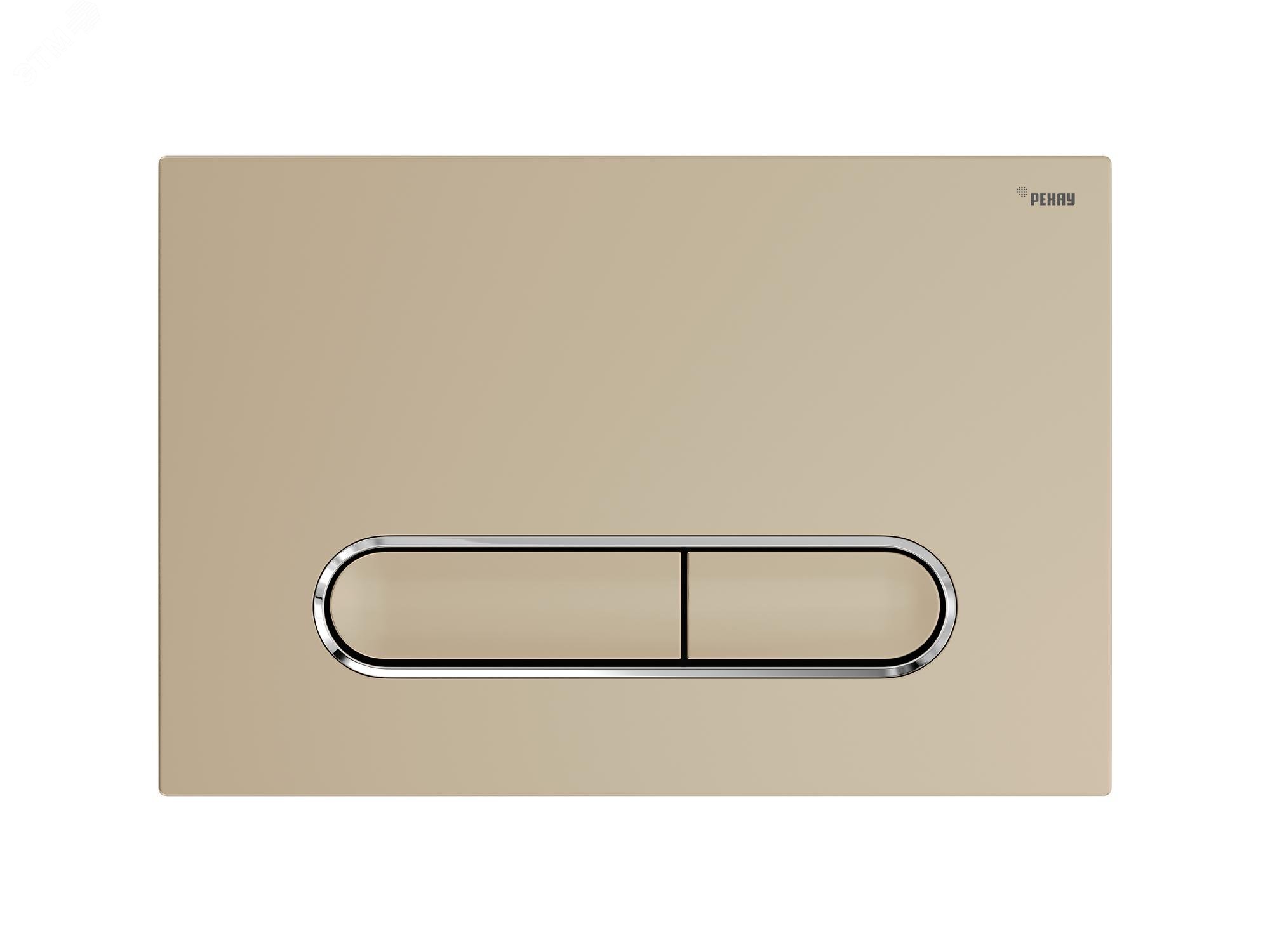 Изображение товара Панель смыва NOVA ELLIPSE 002 с овальными клавишами золотая