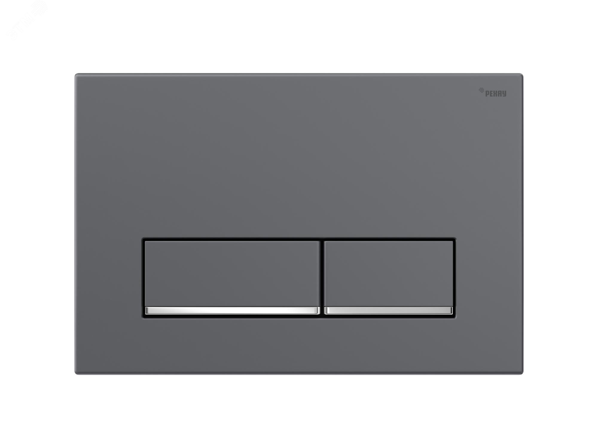 Изображение товара Панель смыва NOVA LONG 002 с прямыми клавишами пластик графит