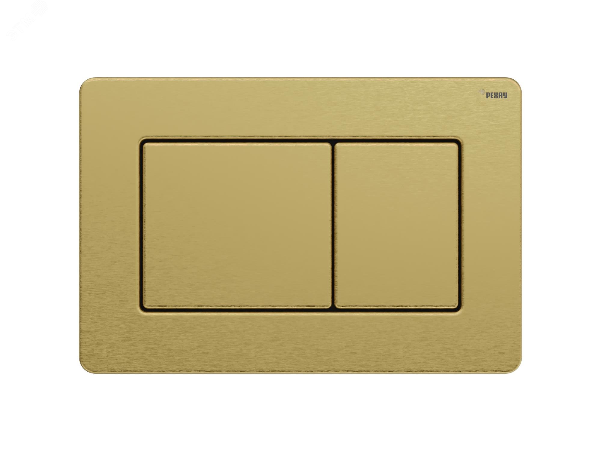 Изображение товара Панель смыва NOVA QUAD STEEL кнопки нержавеющая сталь брашированное золото