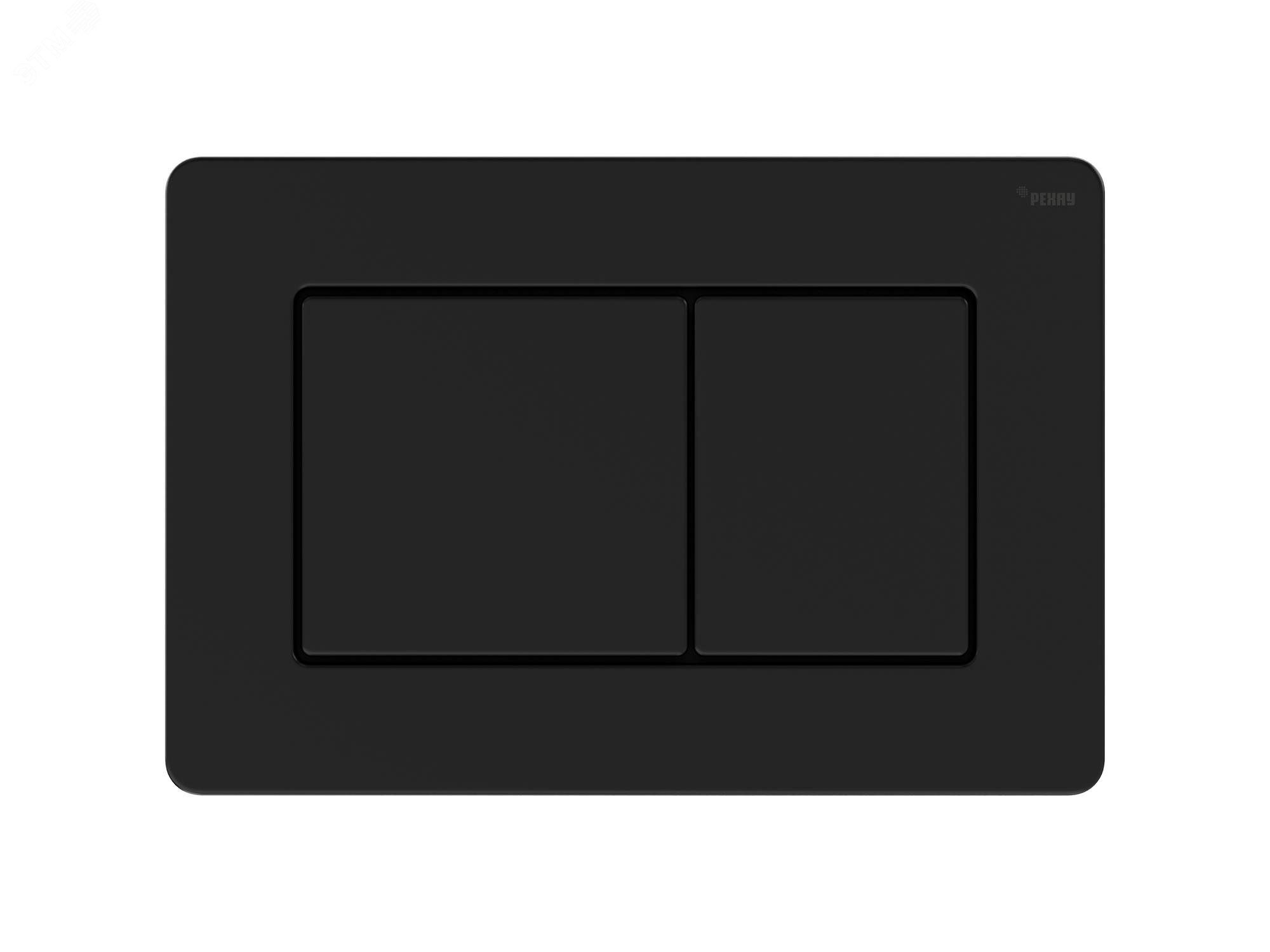 Изображение товара Панель смыва NOVA PUBLIC антивандальная прямоугольные клавиши нержавеющая сталь черный матовый